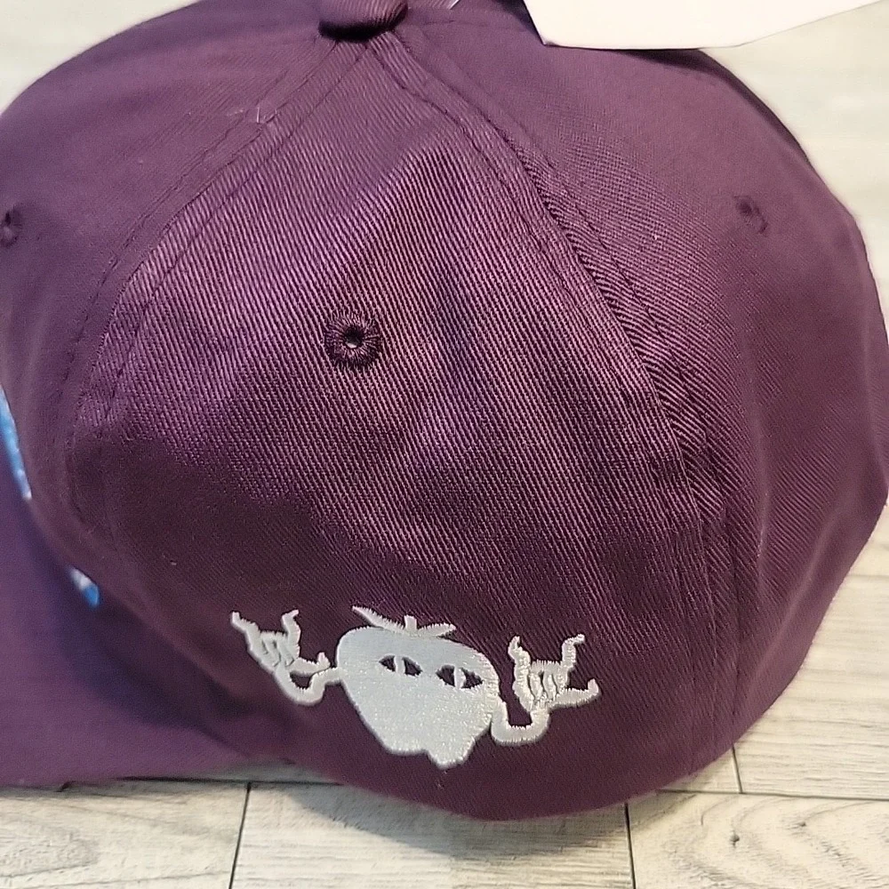 Vans Hat Whammy Low Unstructured Purple Blackberry‎ Wine Hat Allover Design NEW